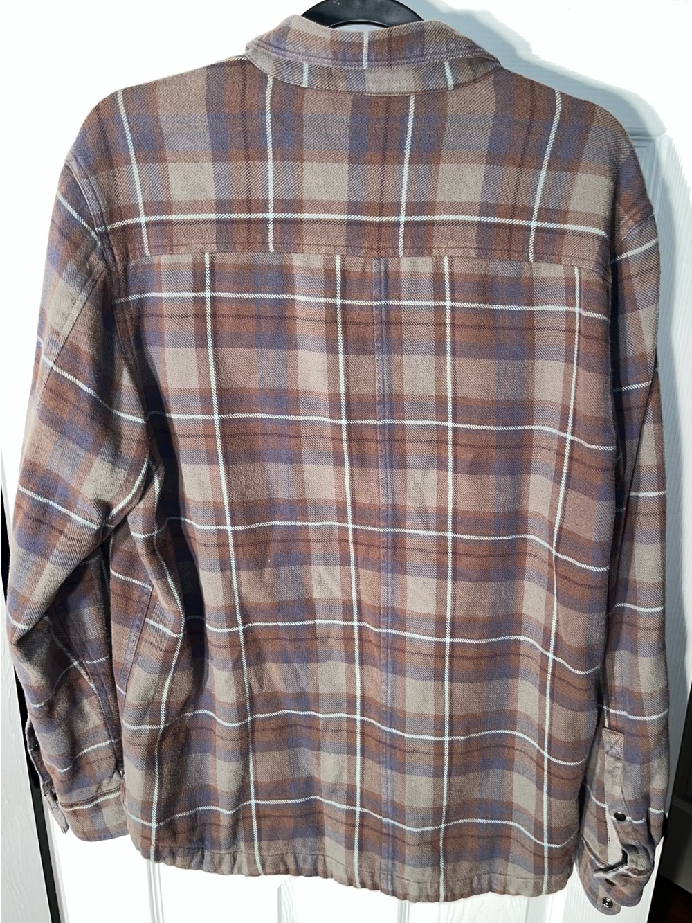 Toad&Co Men's Mojac Over Shirt Long Sleeve Button Flannel Size Large Snap Lined - Picture 8 of 9